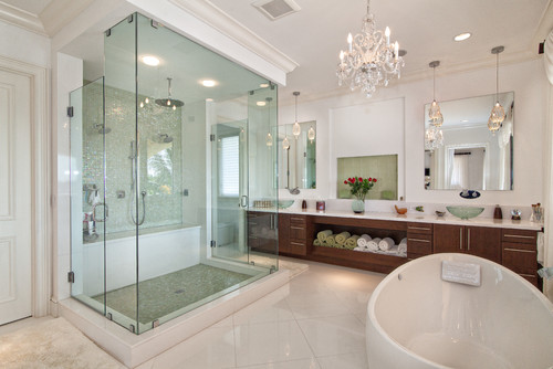 Bathroom Chandelier, Shower Recess Light and Bathroom Recess Light ambient light fixture wall lights vanity lights master bathroom wall sconces bathroom settings color rendering index interior designers powder room